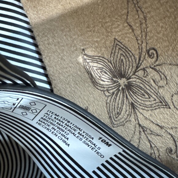 IZOD Sandals Womens 10  Alyssa Faux Leather Criss Cross Strap Slide Black - Picture 7 of 8